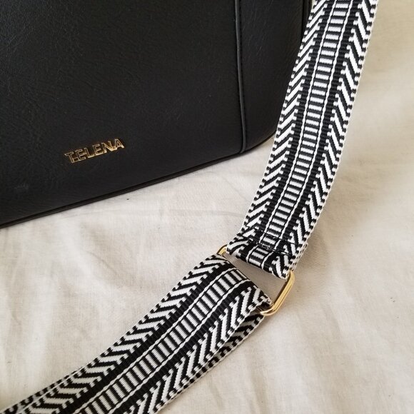 NWT! Telena Faux Leather Purse Shoulder Crossbody Bag w/Detachable Woven Strap - Picture 8 of 10